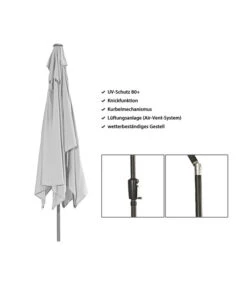 Dehner Sonnenschirm Samos, Rechteckig, Ca. B300/T200 Cm -Gartenmöbel 6703003 WE IG 001 DehnerSonnenschirmSamos