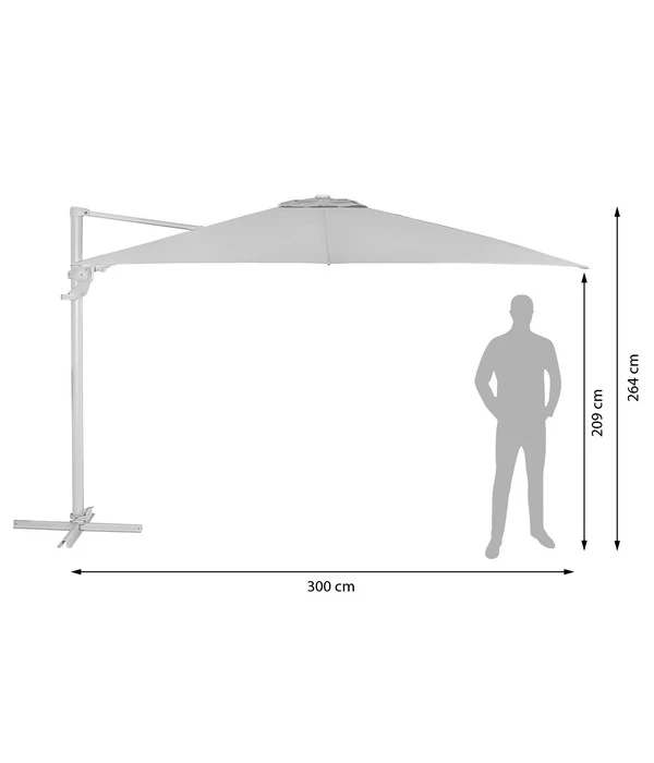 Dehner Ampelschirm Zypern, Quadratisch, Ca. B300/T300 Cm 9 Dehner Ampelschirm Zypern, Quadratisch, Ca. B300/T300 Cm – Bild 8