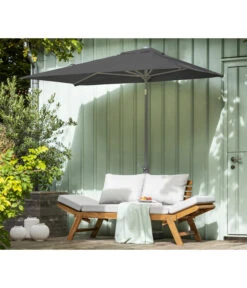Dehner Balkonschirm Chios, Rechteckig, Ca. B210/T130 Cm -Gartenmöbel 6703243 WE MO 001 BalkonschirmChiosDunkelgrauNeu