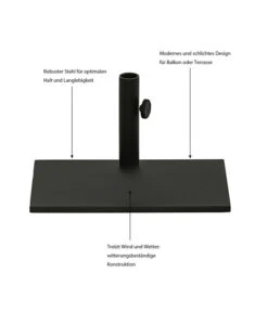 Dehner Balkonschirmständer, 20 Kg -Gartenmöbel 6703573 WE IG 001 Balkonschirmstaender