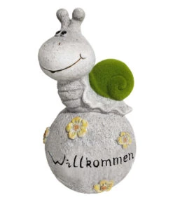 Dehner Magnesia Schnecke Willkommen, Ca. B21/H40/T21 Cm