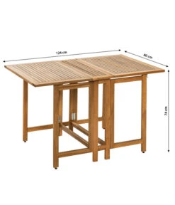 Dehner Balkonklapptisch Macao, Ca. B124/H74/T80 Cm -Gartenmöbel 6712061 WE BG 001 DehnerBalkontischMacao