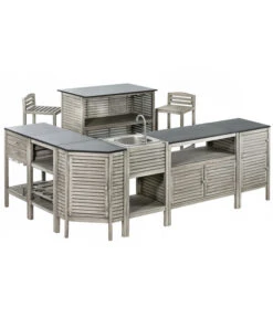 Dehner Barstuhl Southampton 11 Dehner Barstuhl Southampton -Gartenmöbel 6713390 WE FS 003 BarSouthamptonGrauNeu