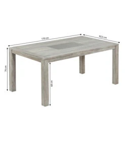 Dehner Tisch Stockholm, Ca. B170/H76/T92,5 Cm -Gartenmöbel 6714695 WE BG 001 TischStockholmFINAL