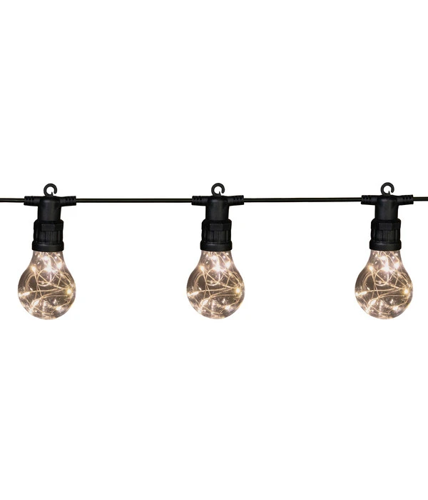 LED-Partylichterkette, Weiß/gold, 10 LEDs 3 LED-Partylichterkette, Weiß/gold, 10 LEDs