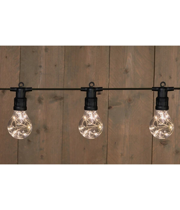 LED-Partylichterkette, Weiß/gold, 10 LEDs 4 LED-Partylichterkette, Weiß/gold, 10 LEDs – Bild 2