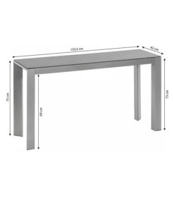 Dehner Balkontisch Chicago, Ca. B133,5/H75/T42 Cm -Gartenmöbel 6734651 WE BG 001 BalkontischChicagoSchmalNE