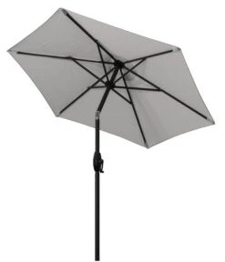 Derby Kurbelschirm Basic Lift Neo, Rund, Ca. Ø180 Cm -Gartenmöbel 6739130 WE FS 002 BasicLiftNeo180hellgrau