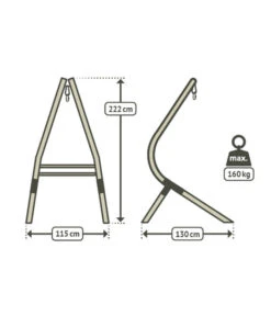 La Siesta Hängesesselgestell Calma Nature -Gartenmöbel 6743306 WE FS 003 HMStaenderCalmaNature