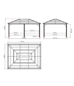 Sojag Pavillon Meridien 12x16, Ca. B485/H270/T365 Cm -Gartenmöbel 6752737 WE FS 002 PavillionMeridien