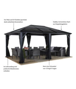 Sojag Pavillon Meridien 12x16, Ca. B485/H270/T365 Cm -Gartenmöbel 6752737 WE IG 001 PavillonMeridien