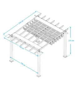 Paragon Pavillon Gazebo Florida 11x11 -Gartenmöbel 6752901 WE FS 002 PergolaFlorida