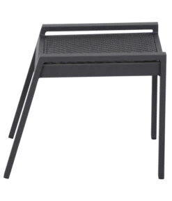 Siena Garden Hocker Savona -Gartenmöbel 6776579 WE FS 002 HOCKER SAVONA ANTHRAZIT SCHWARZ