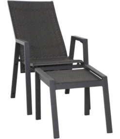 Siena Garden Hocker Savona -Gartenmöbel 6776579 WE FS 007 HOCKER SAVONA ANTHRAZIT SCHWARZ