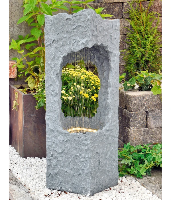 Granimex Polyresin-Gartenbrunnen Corso 4-Eck Säule, Ca. H88 Cm 3 Granimex Polyresin-Gartenbrunnen Corso 4-Eck Säule, Ca. H88 Cm – Bild 2