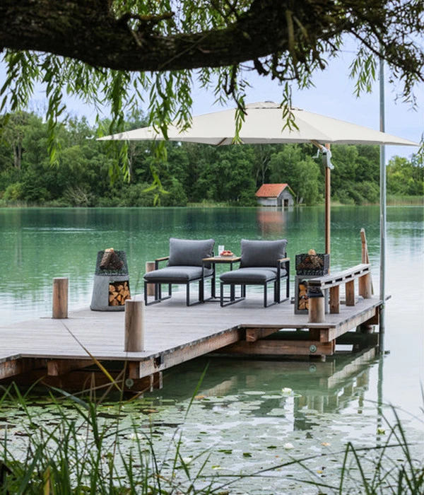 Dehner Ampelschirm Zypern, Holzoptik, Quadratisch, Ca. B300/T300 Cm 7 Dehner Ampelschirm Zypern, Holzoptik, Quadratisch, Ca. B300/T300 Cm – Bild 5