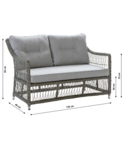 Dehner Geflechtlounge Santos, 4-teilig 20 Dehner Geflechtlounge Santos, 4-teilig -Gartenmöbel 6875074 WE BG 001 LoungeSantosNEU