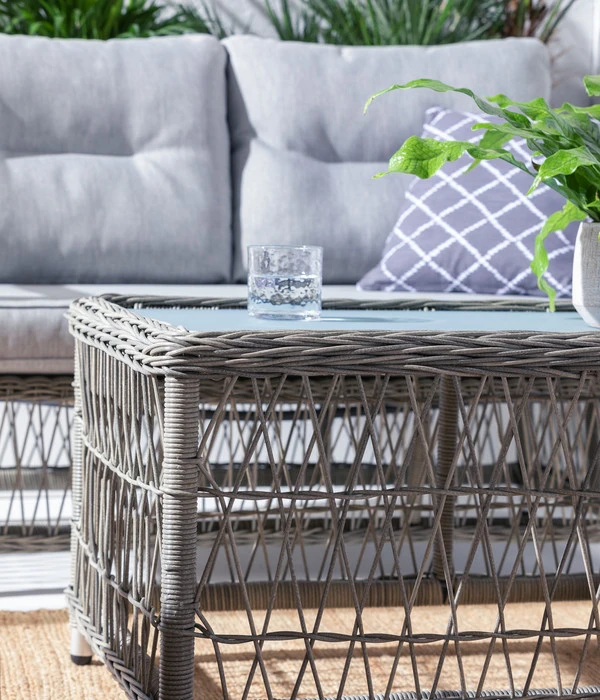 Dehner Geflechtlounge Santos, 4-teilig 11 Dehner Geflechtlounge Santos, 4-teilig – Bild 9