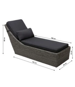 Dehner Sunlounger Toska, Ca. B64/H80/T180 Cm -Gartenmöbel 6875744 WE BG 001 LiegeToskaNeu