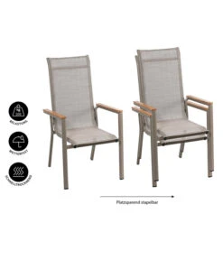 Dehner Stapelstuhl Cleveland, Hellbraun 13 Dehner Stapelstuhl Cleveland, Hellbraun -Gartenmöbel 6894083 WE IG 001 StapelstuhlCleveland