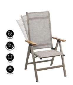 Dehner Klappsessel Cleveland, Hellbraun -Gartenmöbel 6894109 WE IG 001 KlappsesselClevelandHBNEU