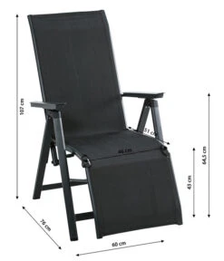 Dehner Relaxsessel Cleveland, Dunkelgrau -Gartenmöbel 6894158 WE BG 001 RelaxsesselClevelandGrauNeu