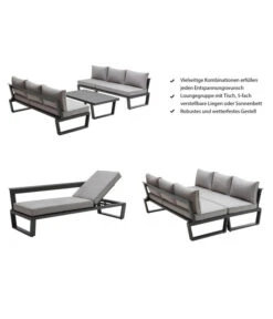 Dehner Liegenset Bellevue, 3-teilig -Gartenmöbel 6894182 WE IG 001 DehnerLiegensetBellevue