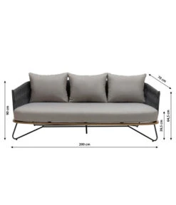 Dehner Gartenlounge Monte Carlo, 4-teilig -Gartenmöbel 6895346 WE BG 001 LoungeMonteCarlo