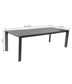 Dehner Ausziehtisch Cleveland, Ca. B160-240/H76/T101 Cm -Gartenmöbel 6895379 WE BG 001 AusziehtischClevelandNEU