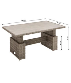 Dehner Geflechtlounge Bologna, 5-teilig -Gartenmöbel 6903447 WE BG 004 LoungeBolognaNEU