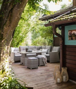 Dehner Geflechtlounge Bologna, 5-teilig -Gartenmöbel 6903447 WE MO 001 LoungeBolognaNEU