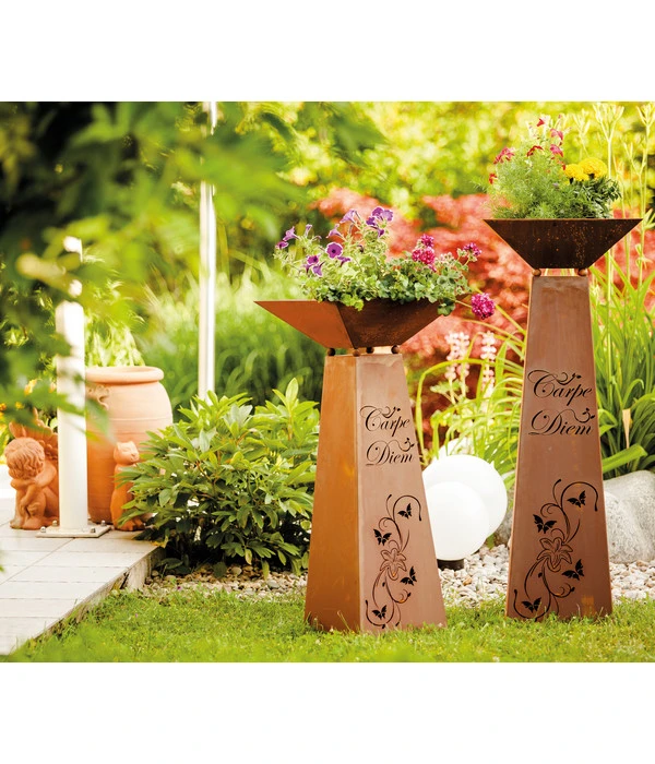 Ferrum Rost-Säule Trapez Carpe Diem 4 Ferrum Rost-Säule Trapez Carpe Diem – Bild 2