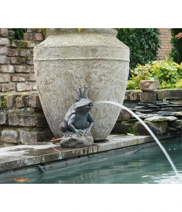 Ubbink Polyresin-Wasserspeier Froschkönigin, Ca. B19/H27/T20 Cm 4 Ubbink Polyresin-Wasserspeier Froschkönigin, Ca. B19/H27/T20 Cm – Bild 2