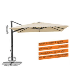 Schneider Ampelschirm Rhodos Smart, Quadratisch, Ca. B300/T300 Cm -Gartenmöbel 6953384 WE IG 002 SchneiderAmpelschirmRhodosSmart