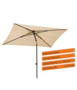 Schneider Sonnenschirm Sevilla, Rechteckig, Ca. B240/T140 Cm 15 Schneider Sonnenschirm Sevilla, Rechteckig, Ca. B240/T140 Cm -Gartenmöbel 6953475 WE IG 001 SchneiderSonnenschirmSevillanatur